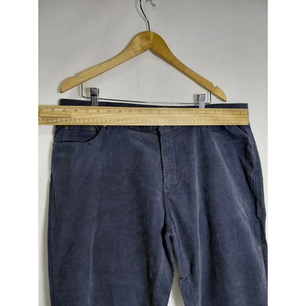 Faherty Brand Blue Corduroy 5-Pocket Pants Straight Men See Measurements